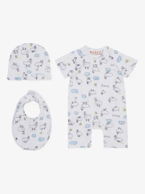 Marni Kids sheep-print babygrow set