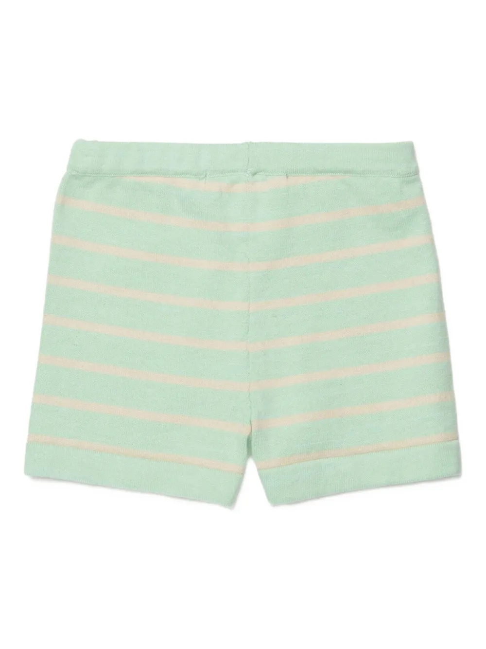 Marni Kids Gestreepte shorts met geborduurd logo Groen