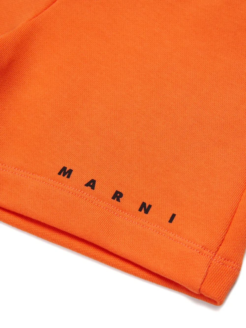 Marni Logo-detail Shorts In Orange