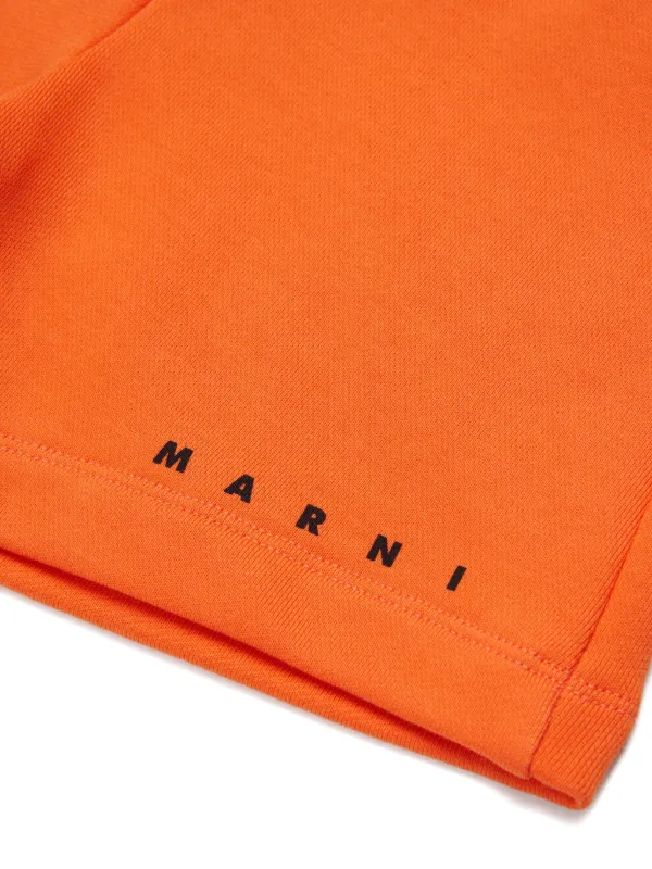 Marni Kids logo-detail Shorts | Orange | FARFETCH
