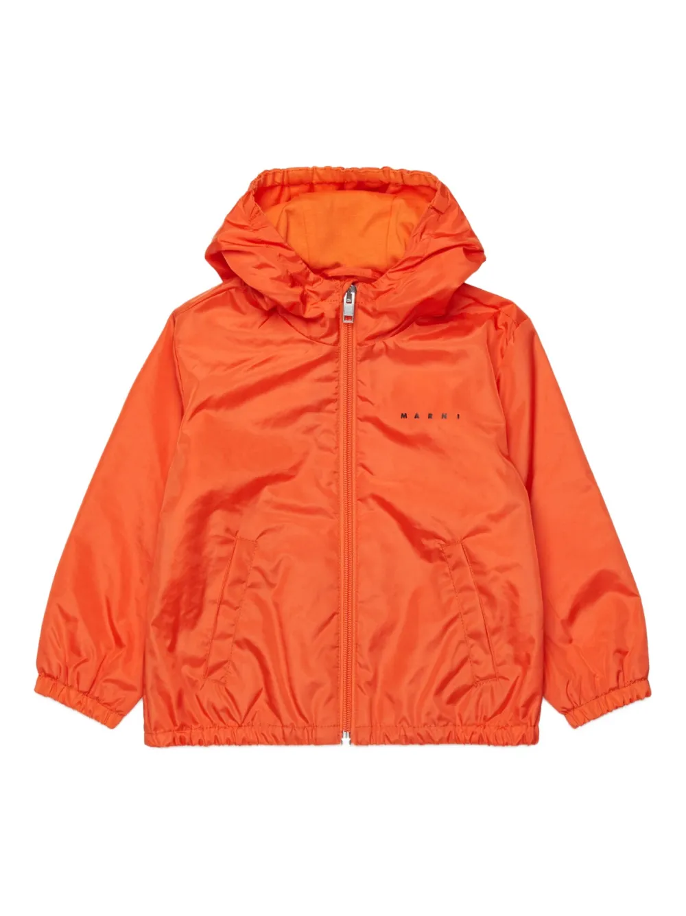 Marni Kids chamarra con cierre y capucha | naranja | Image 1
