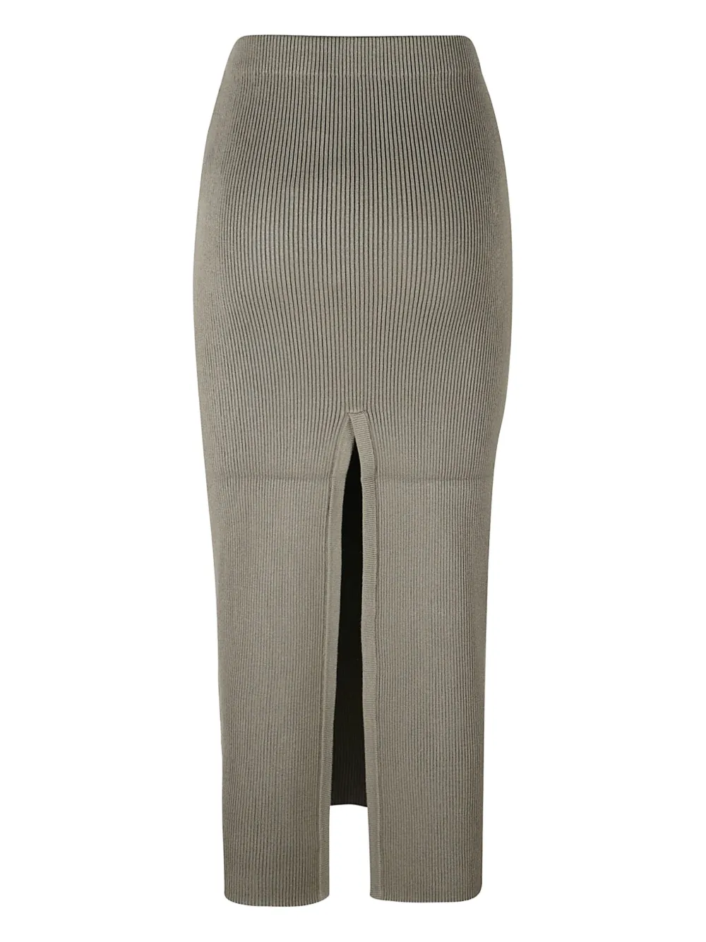 Iro Ribbed Slit Skirt In Gray