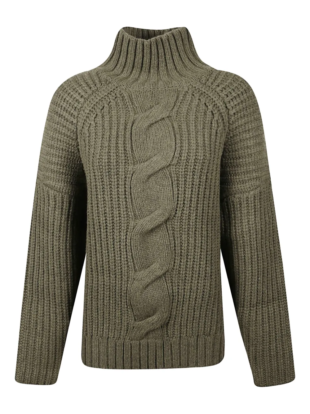 Iro Rhona Cable-knit Sweater In Green