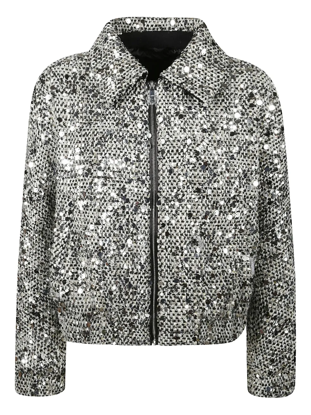 Add sequin-embellished jacket | White | Image 1