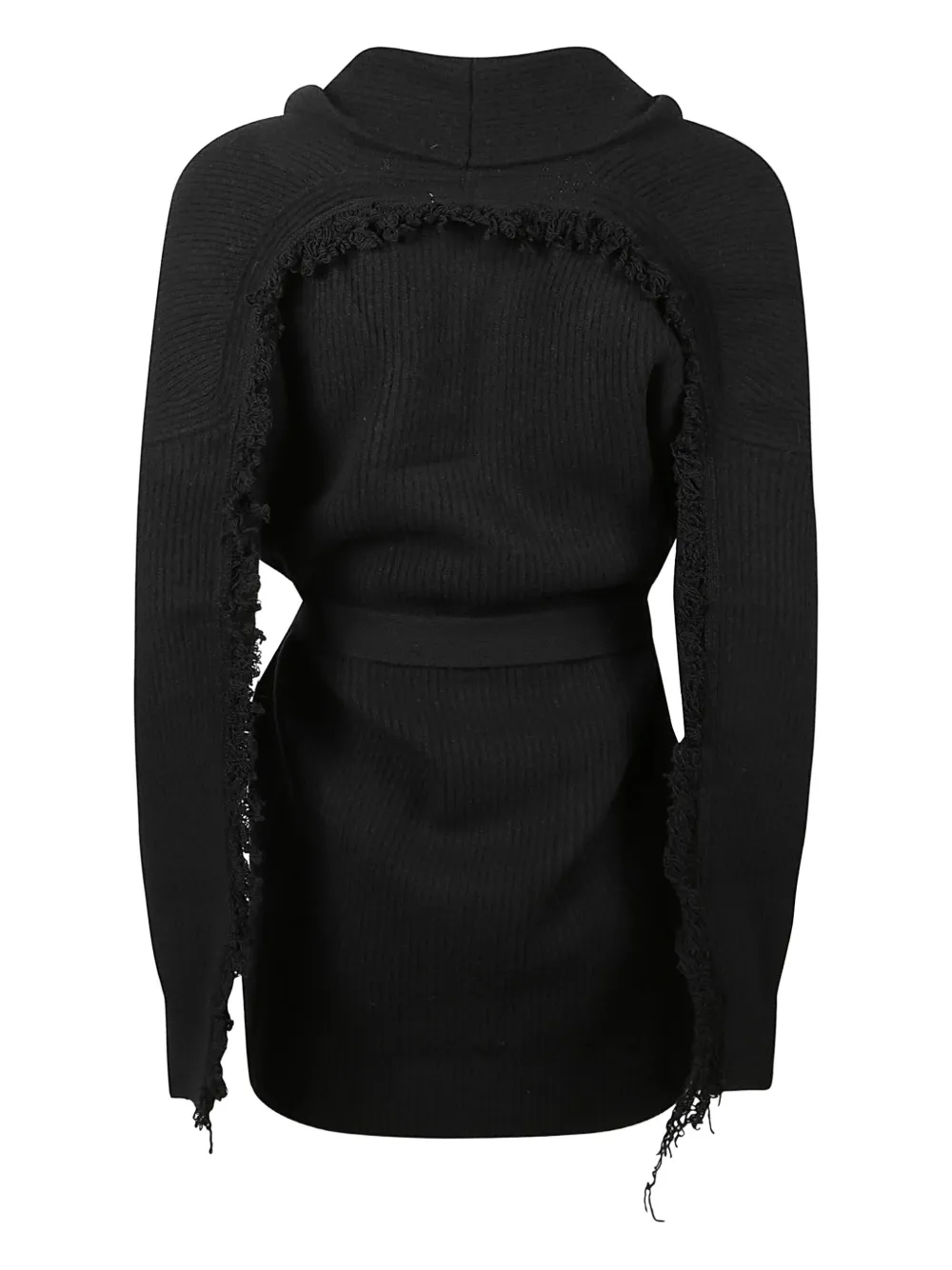 Drumohr Hooded Belted Cardigan In Black