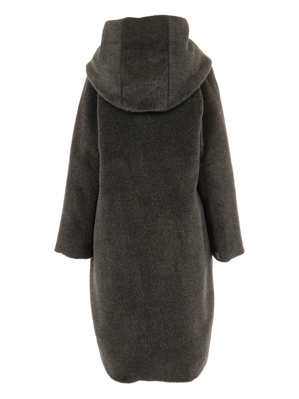 Max Mara Hooded Coat In Gray