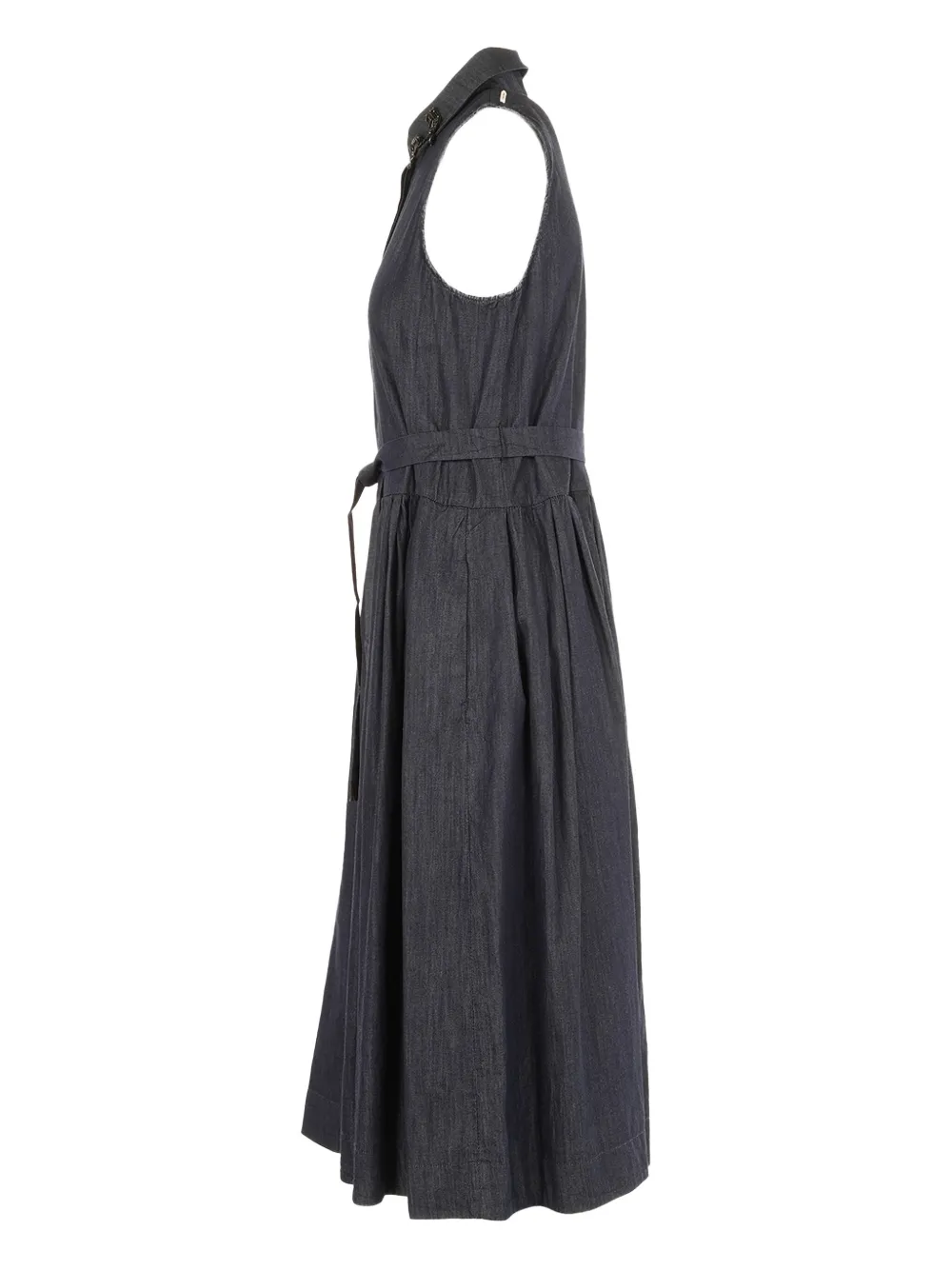 'S Max Mara beaded-collar belted midi dress - Blauw