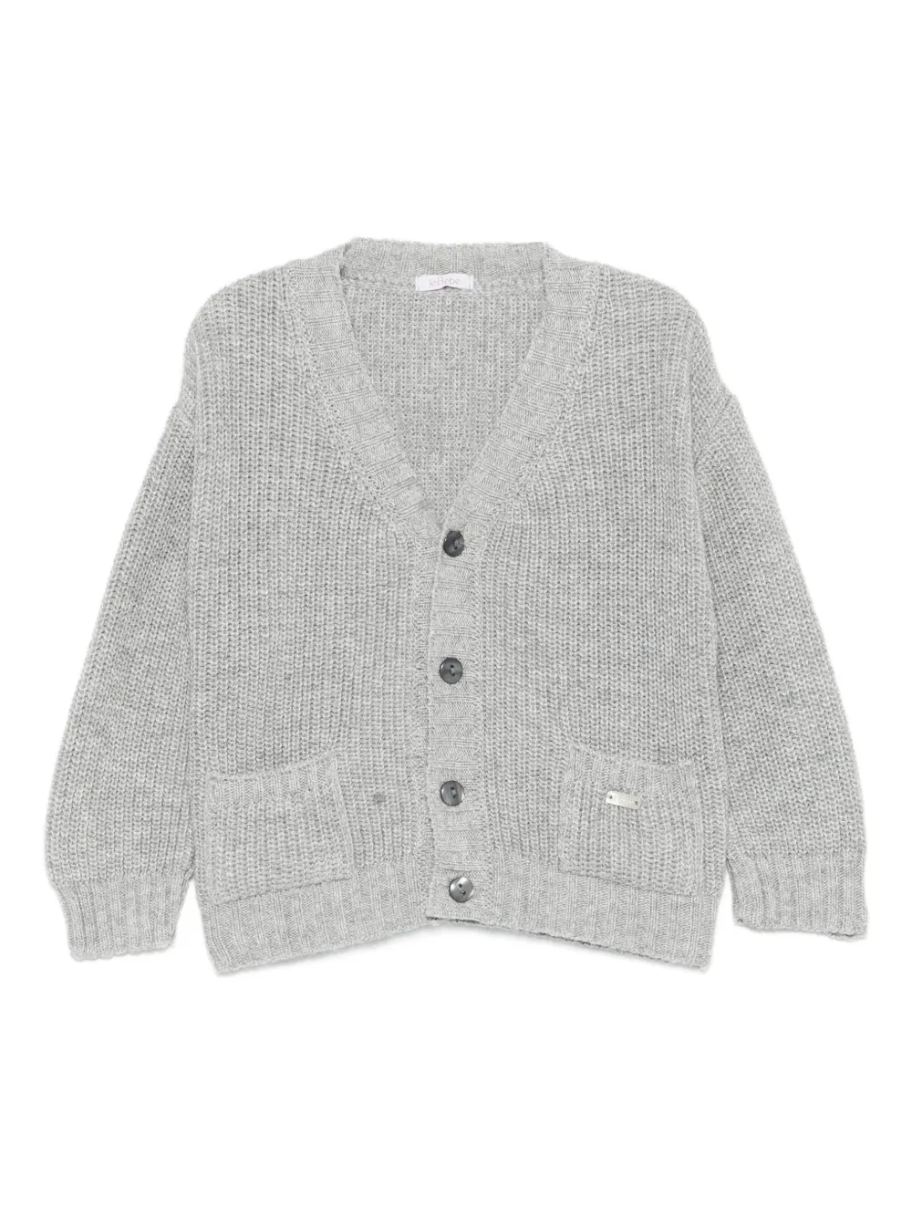 Le Bebé Enfant pocket knitted cardigan | Grey | Image 1
