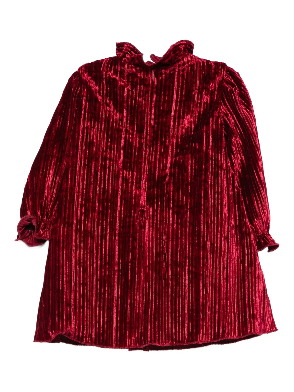 Le Bebé Enfant ruffled plissé dress - Rood
