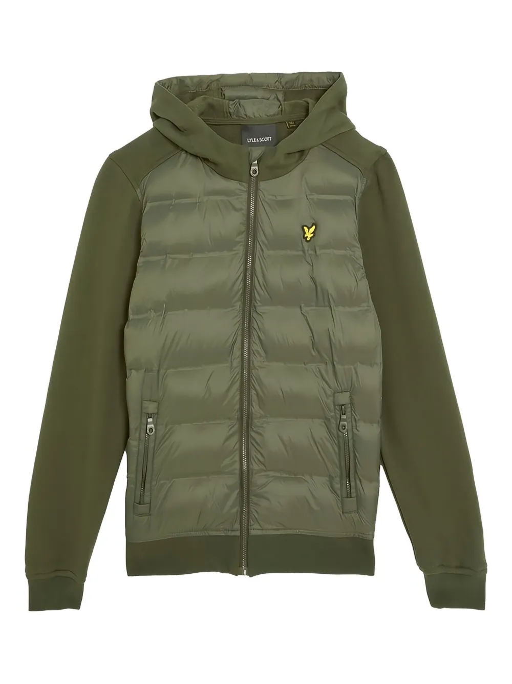 Lyle & Scott Padded Hybrid Hoodie In Multi