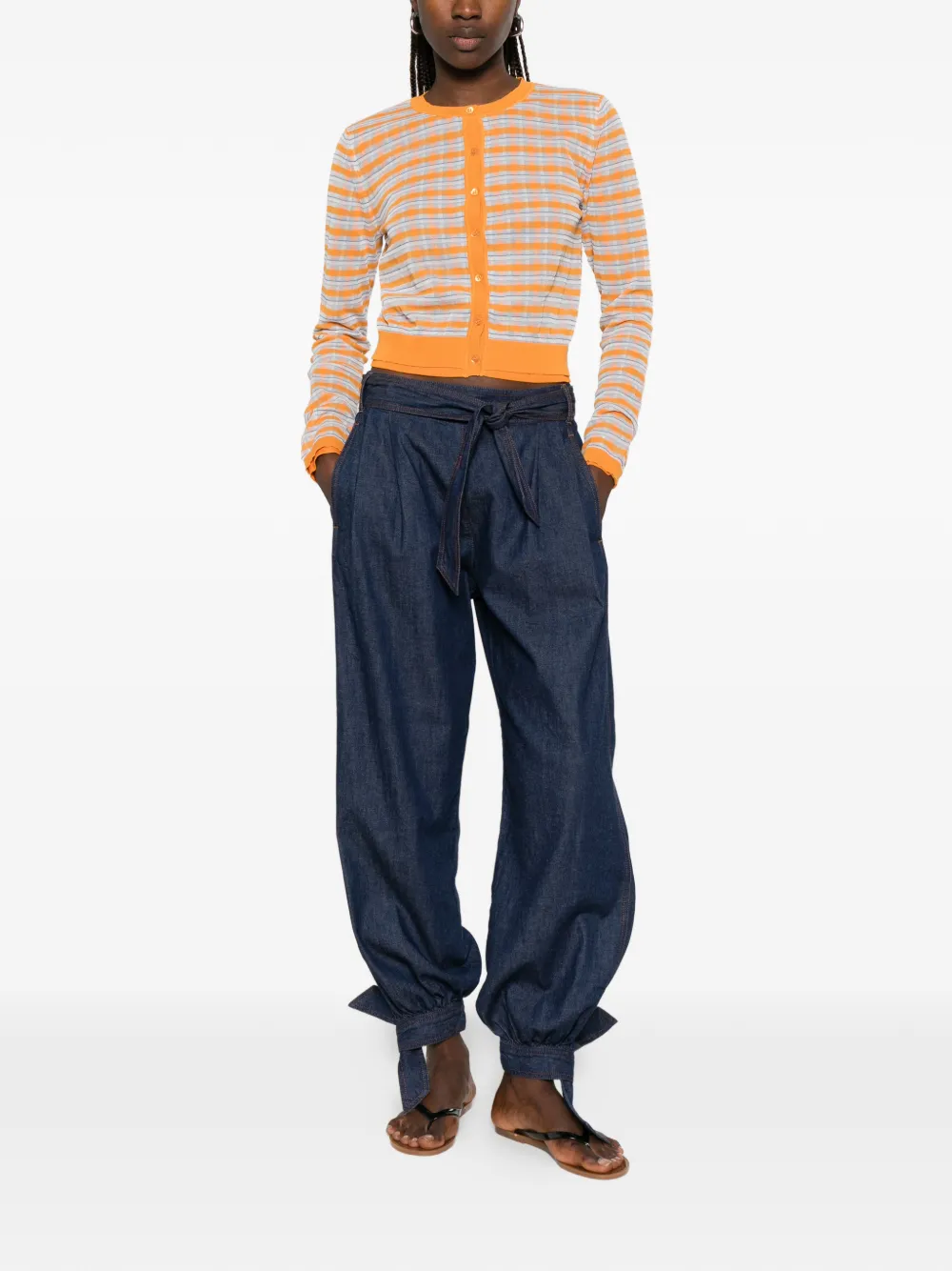 Ermanno Scervino Geruit vest Oranje