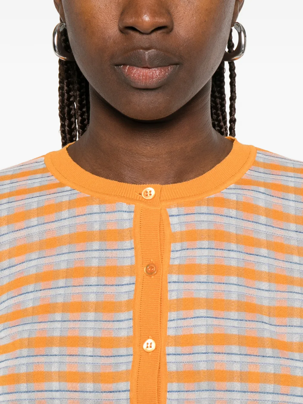 Ermanno Scervino Geruit vest Oranje