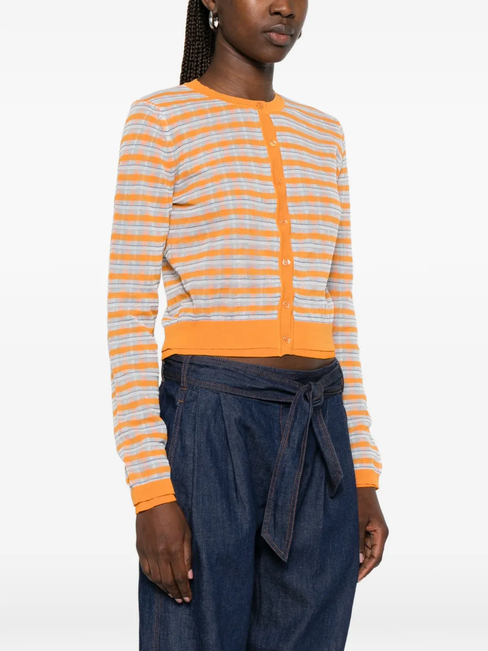 Ermanno Scervino Geruit vest Oranje