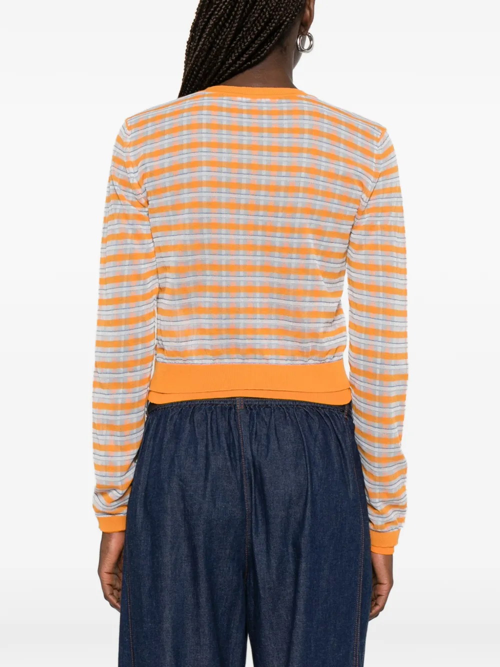 Ermanno Scervino Geruit vest Oranje
