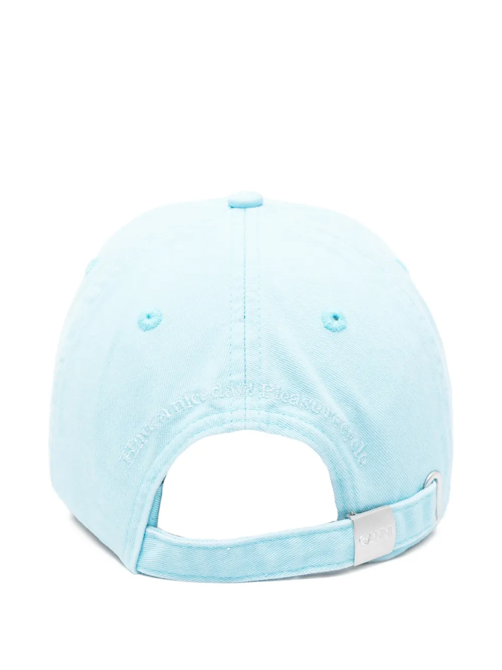  Ganni Logo-embroidered Cap Hat - Blue 