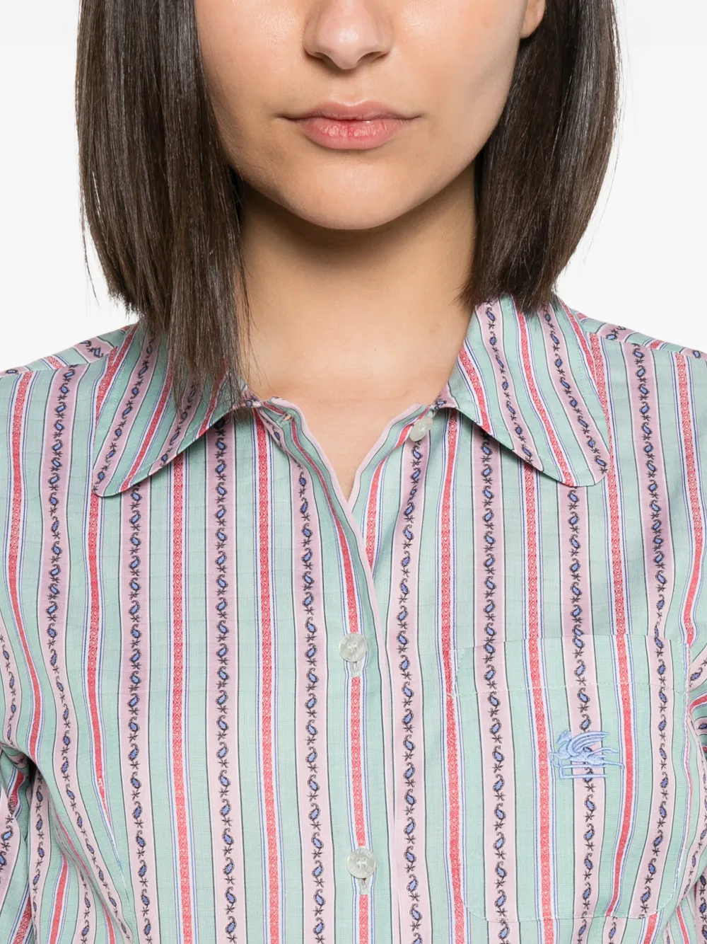ETRO Gestreept shirt Groen