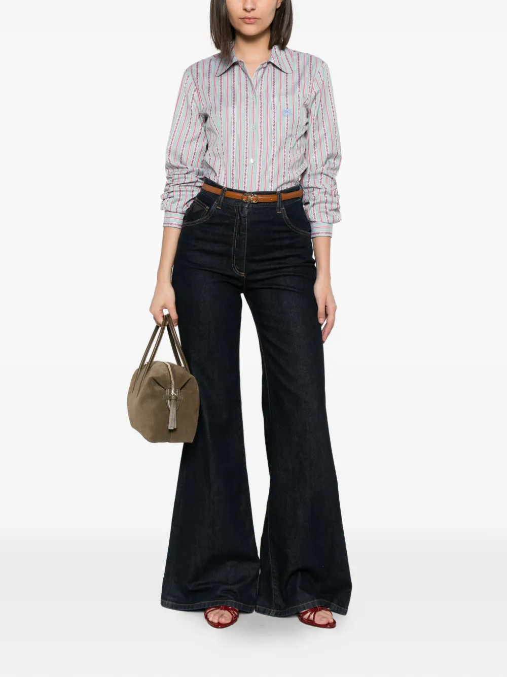 ETRO Gestreept shirt Groen