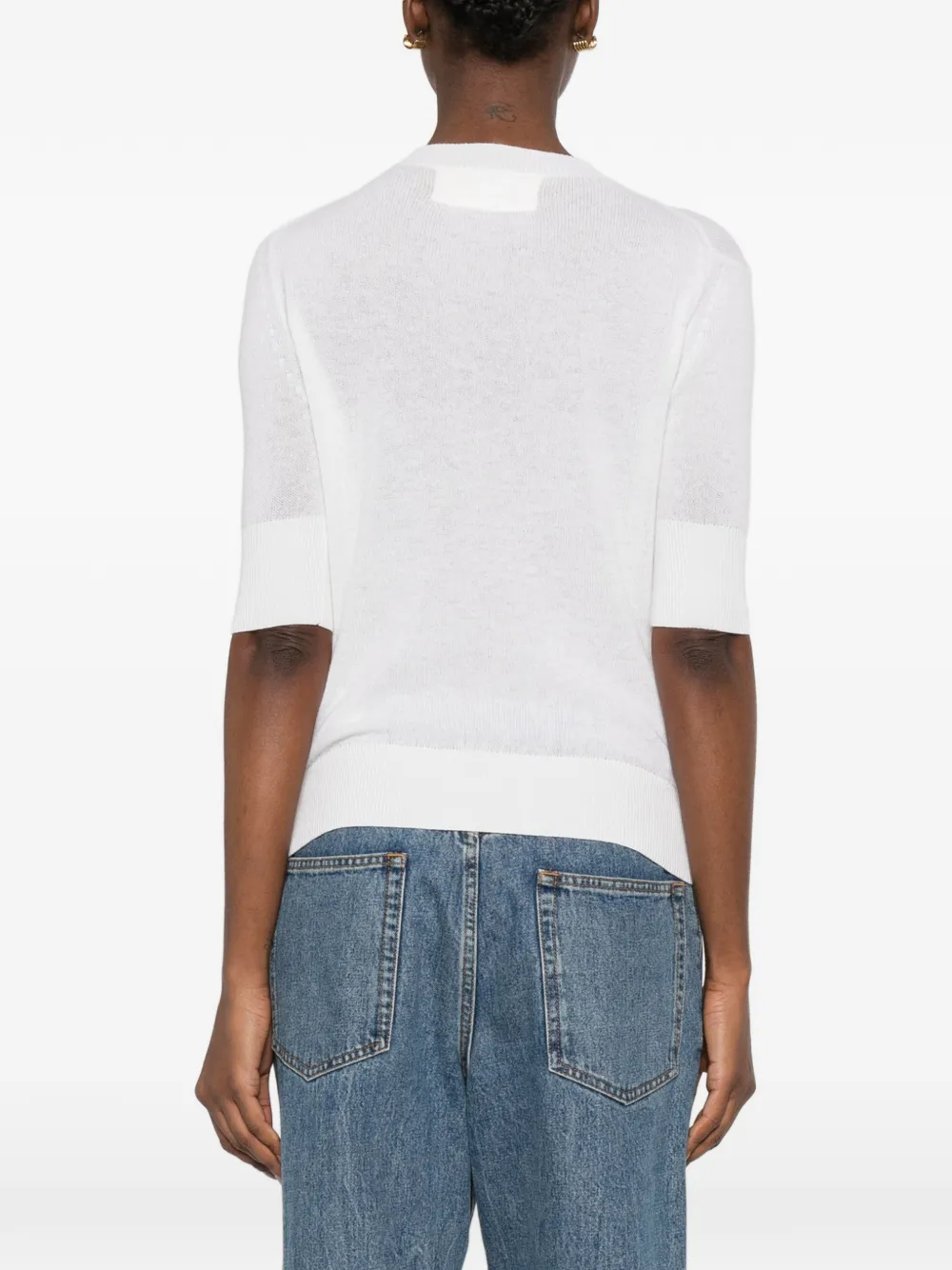 Ermanno Scervino T-shirt met bloemenprint Wit