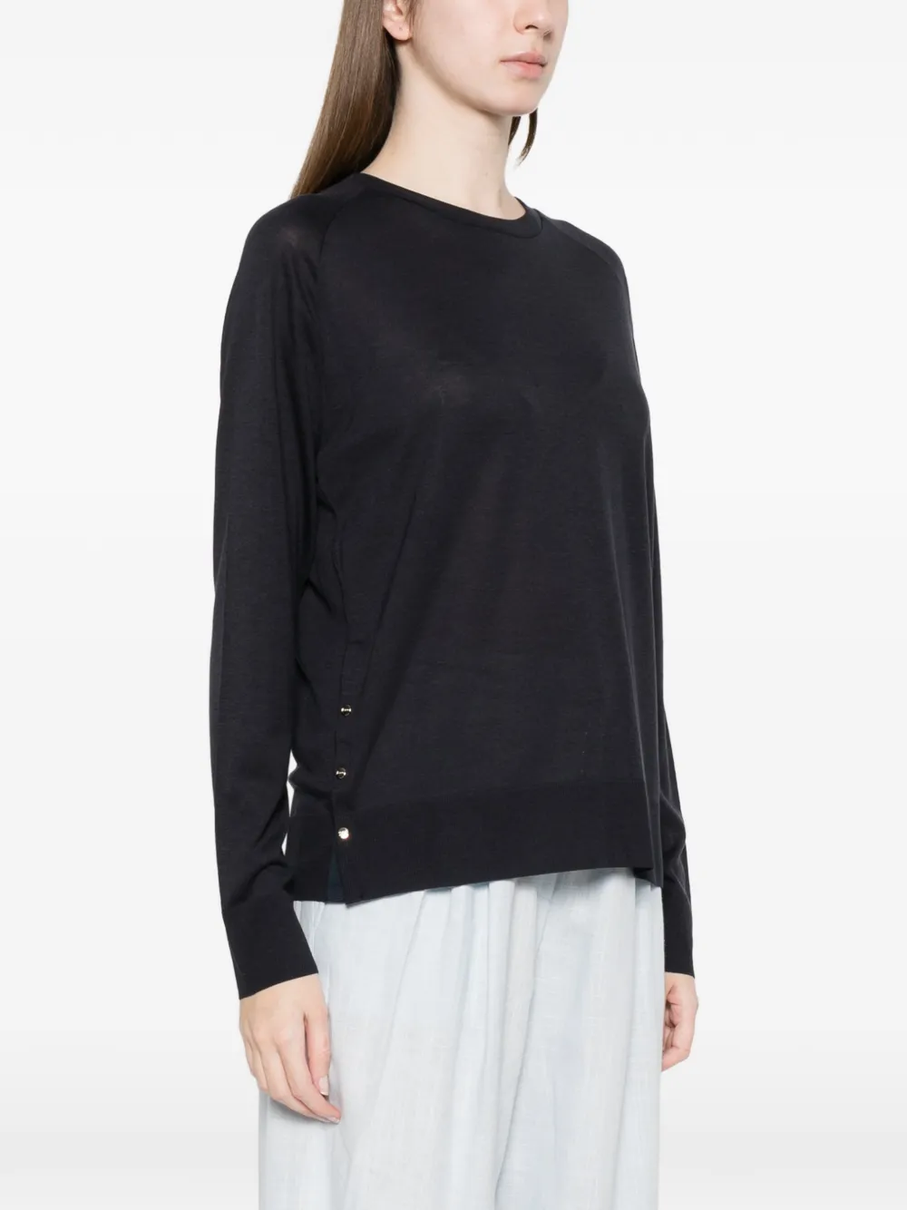 Herno T-shirt met ronde hals Blauw