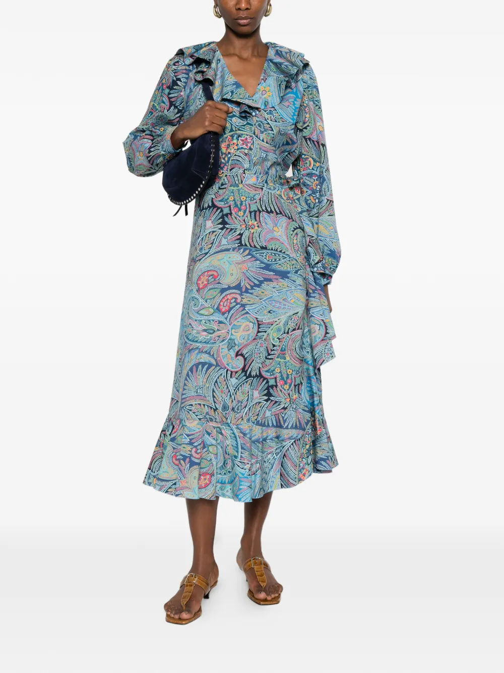 ruffled floral shirt