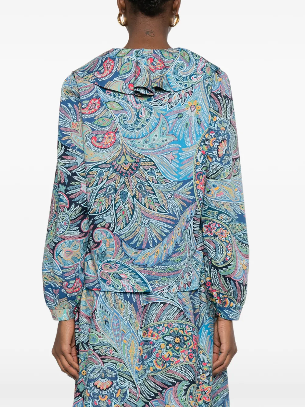 ruffled floral shirt