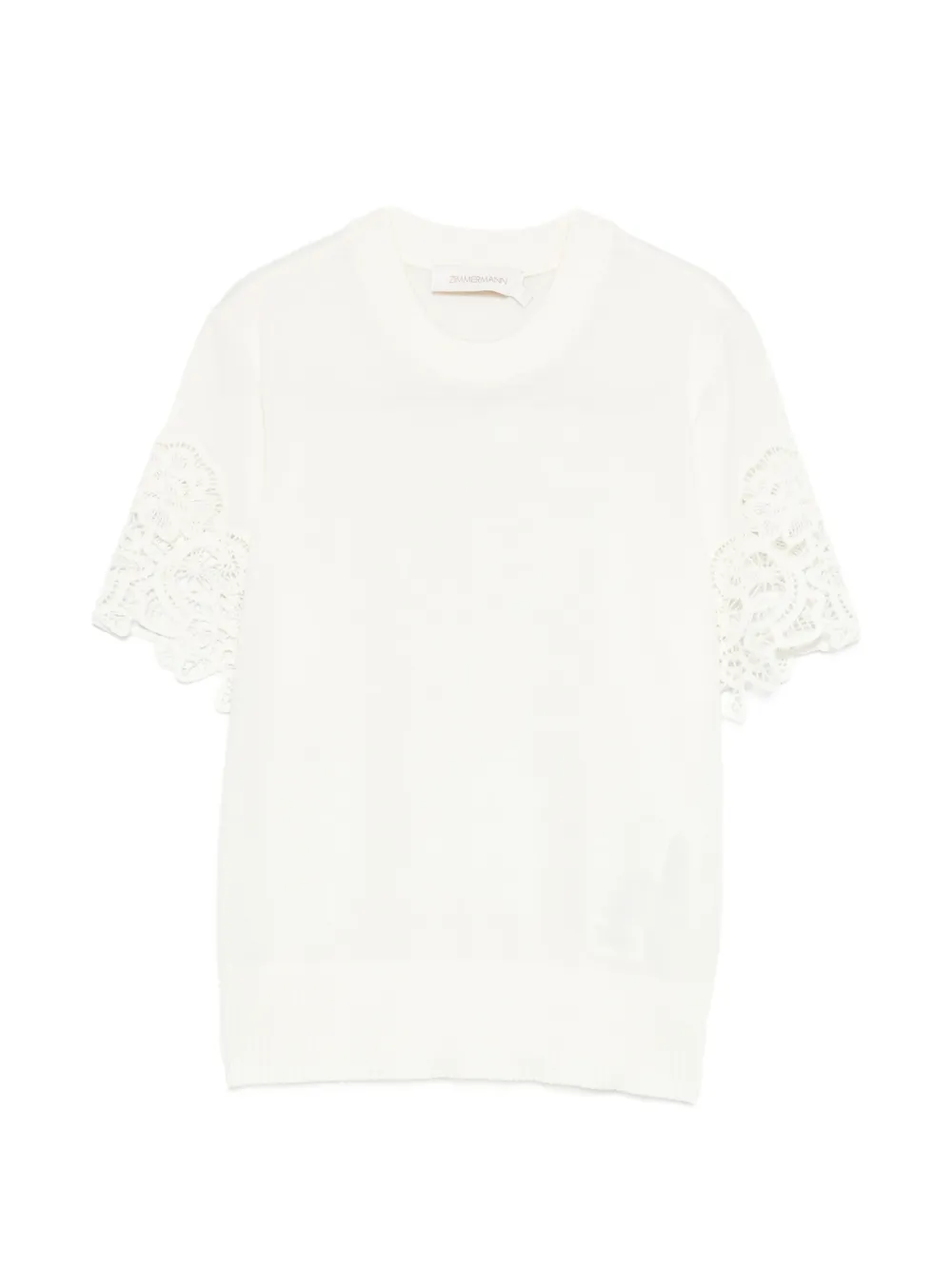 ZIMMERMANN T-shirt in pizzo - Bianco