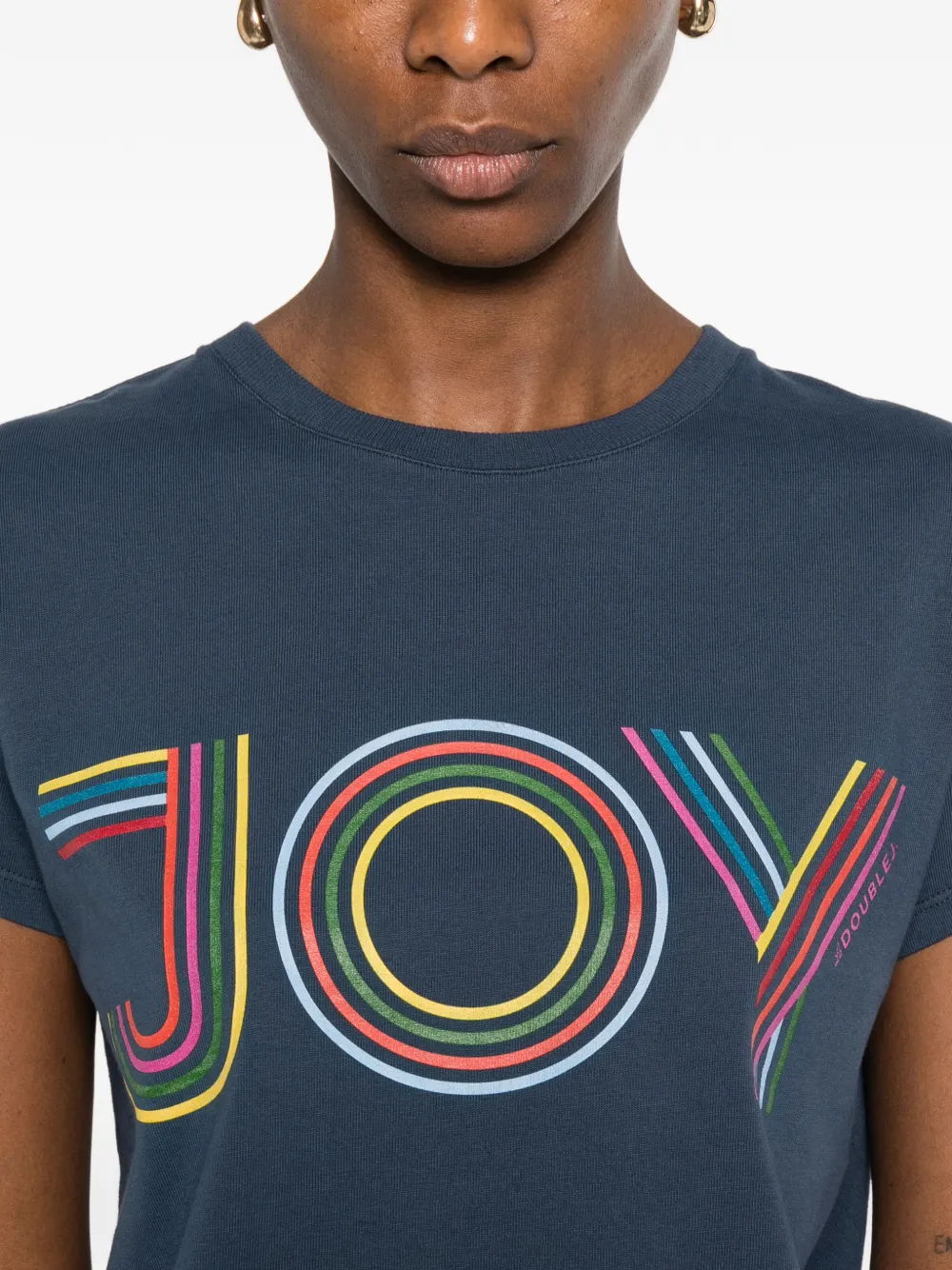 La DoubleJ Grafisch T-shirt Blauw