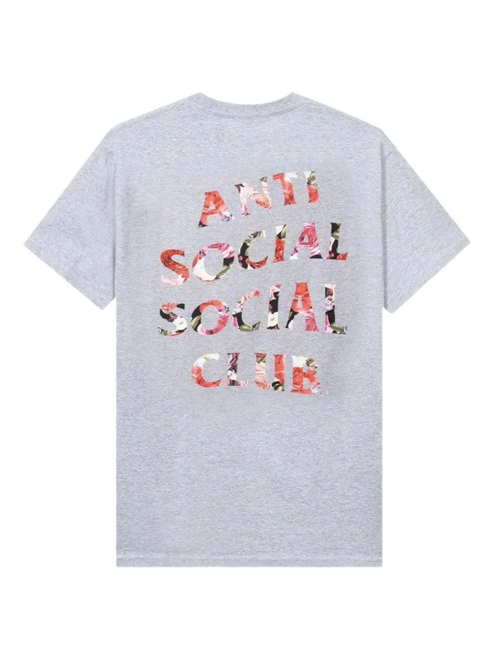 Anti Social Social Club Bed Floral-print T-shirt In Gray