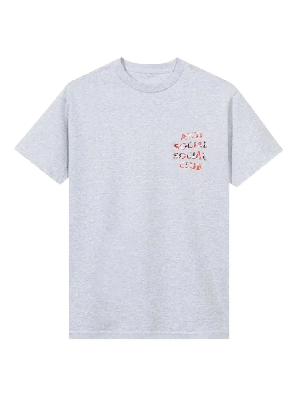 Anti Social Social Club Bed Floral-print T-shirt In Gray