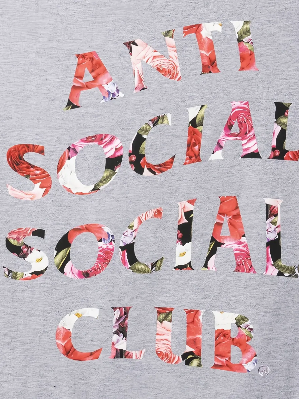 Anti Social Social Club Bed Floral-print T-shirt In Gray