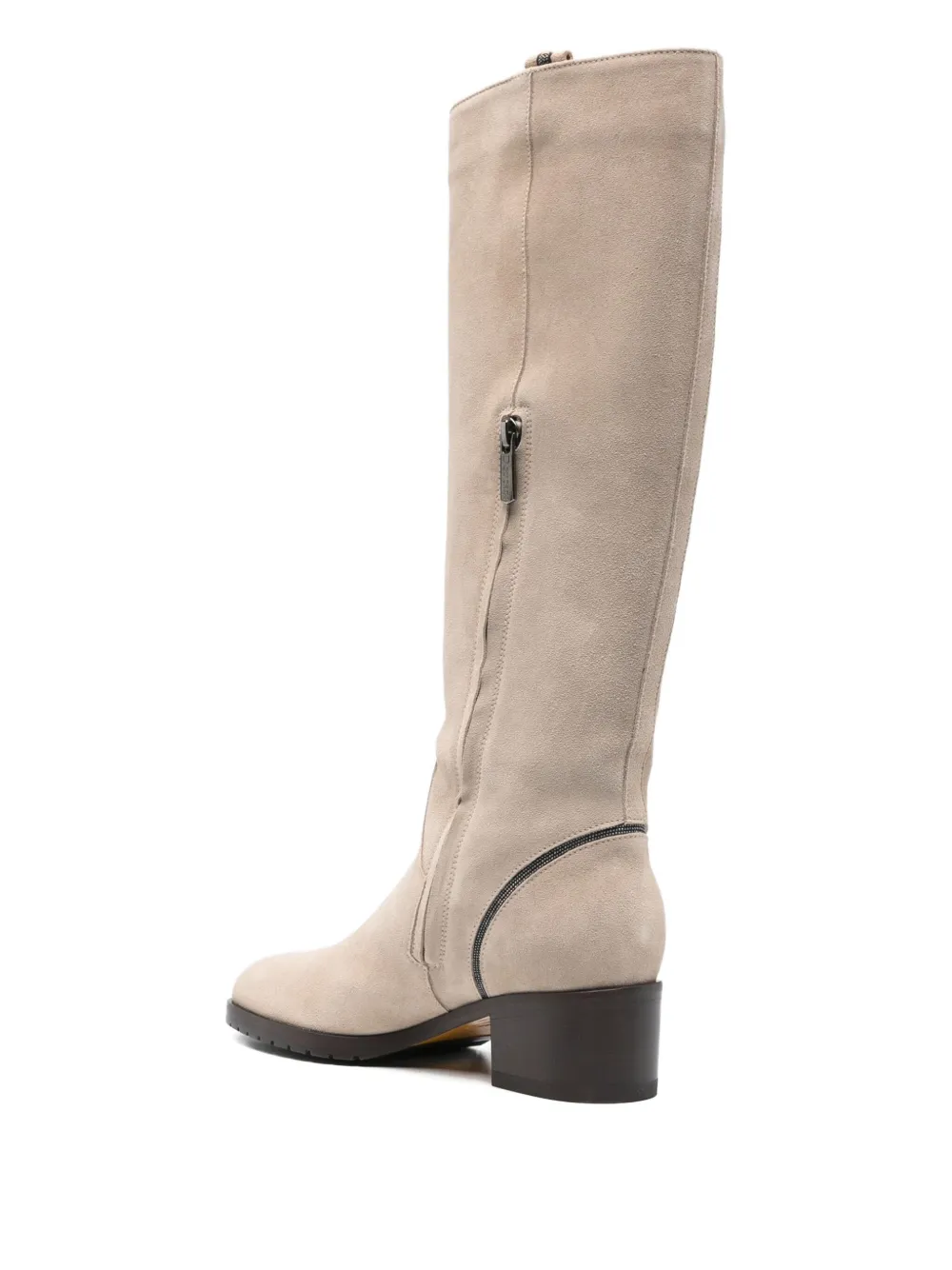 Doucal's calf suede 50mm boots Beige