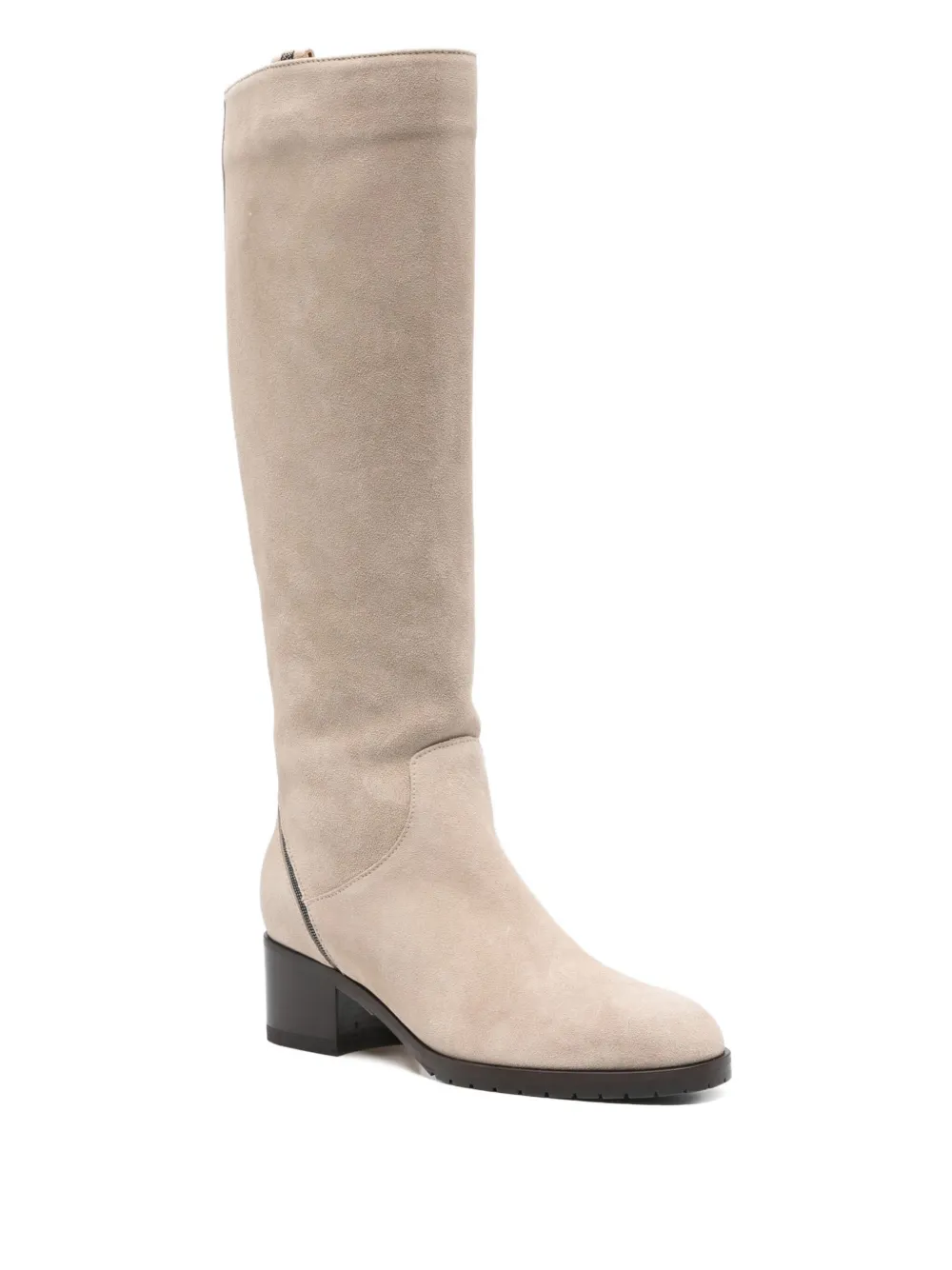 Doucal's calf suede 50mm boots Beige