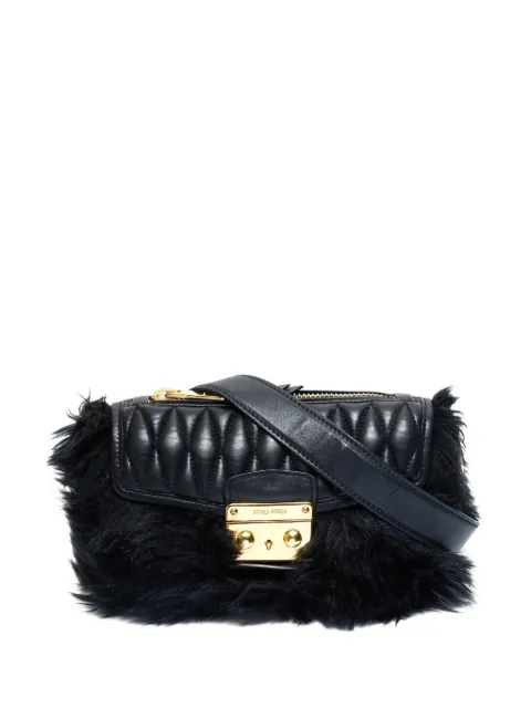 Miu Miu Pre-Owned 2000-2015 matelassé fur shoulder bag