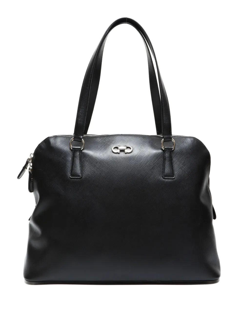 Ferragamo Pre-Owned axelväska med logotypplakett från 2010-2020 | svart | Image 1