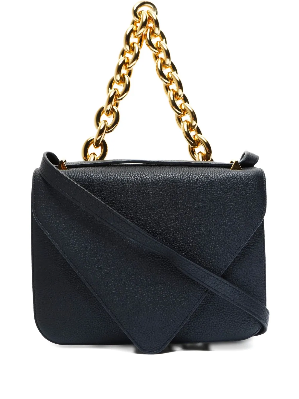 Bottega Veneta Pre-Owned chain mount envelope shoulder bag - Nero