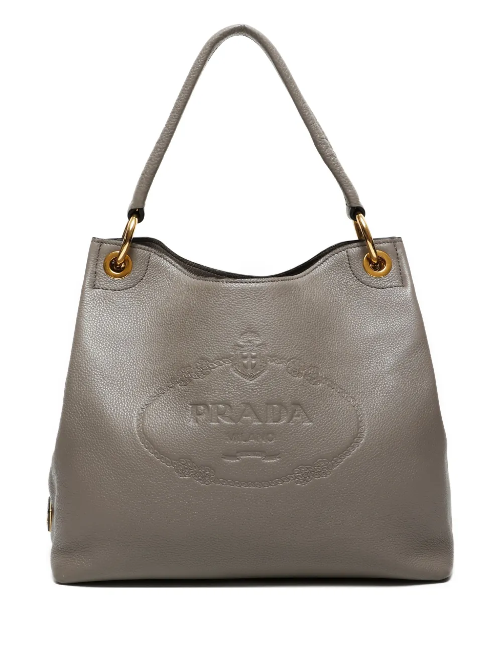 Prada Pre-Owned 2000-2020 logo-embossed shoulder bag | Grey | Image 1