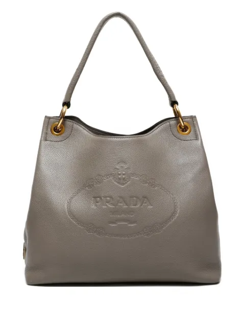 Prada Pre-Owned 2000-2020 logo-embossed shoulder bag