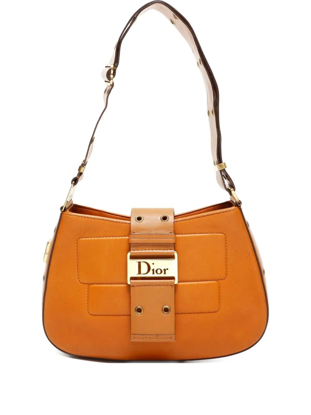 Christian Dior Pre-Owned 2002 ストリートシック レザーショルダーバッグ - ブラウン