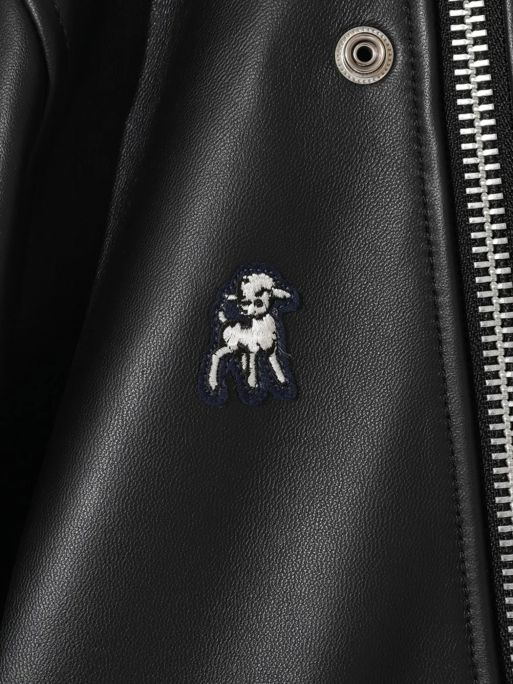 Undercover Leren bikerjack Zwart