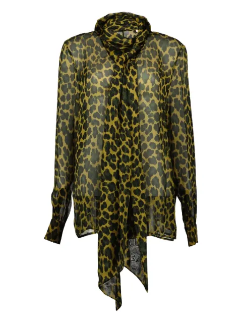 Saint Laurent leopard-print blouse