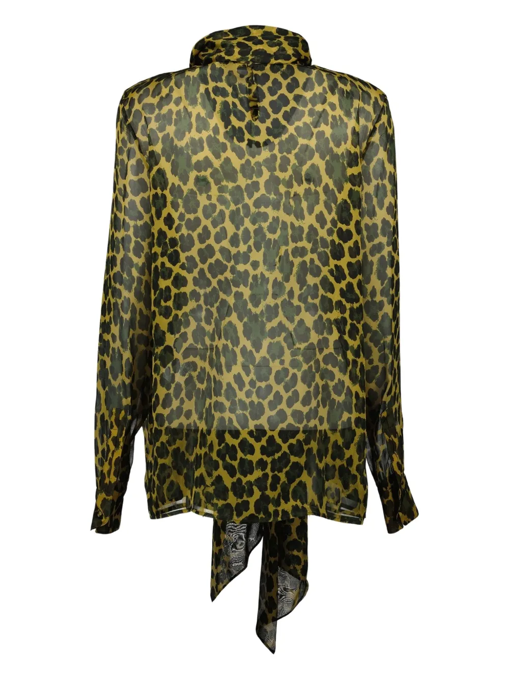 Saint Laurent leopard-print blouse - Geel