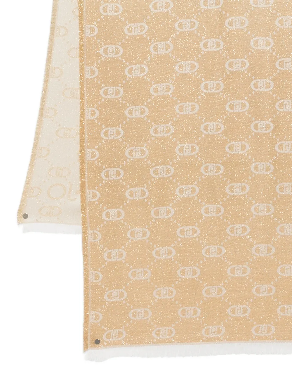 Liu •jo Monogram-pattern Scarf In Neutral