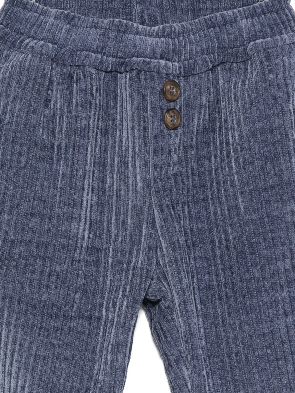 Miss Grant Button Corduroy Trousers In Blue