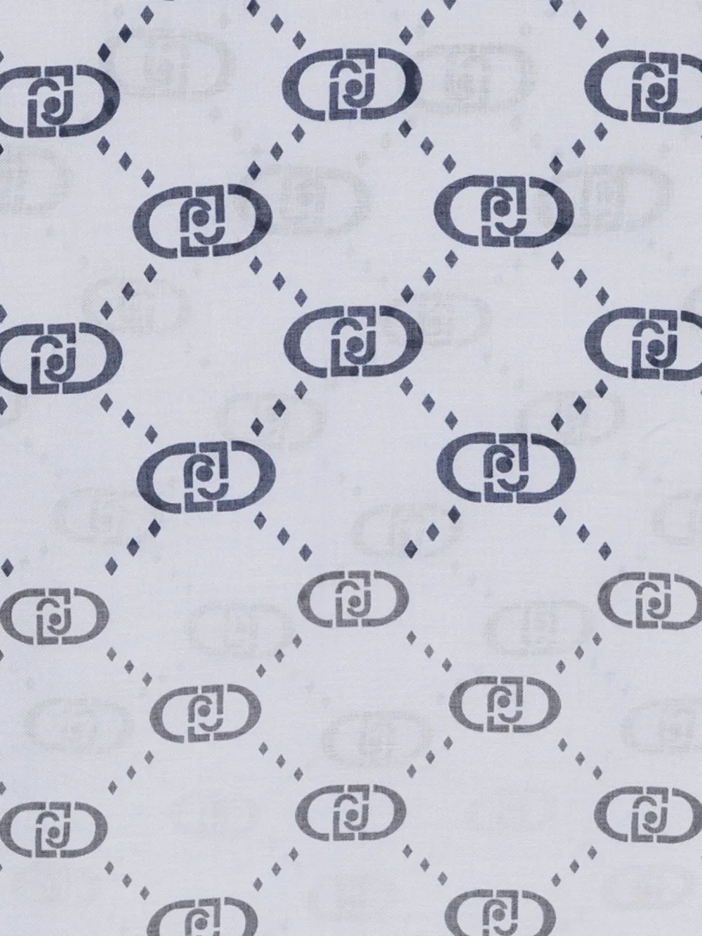 Liu •jo Logo-pattern Scarf In Blue