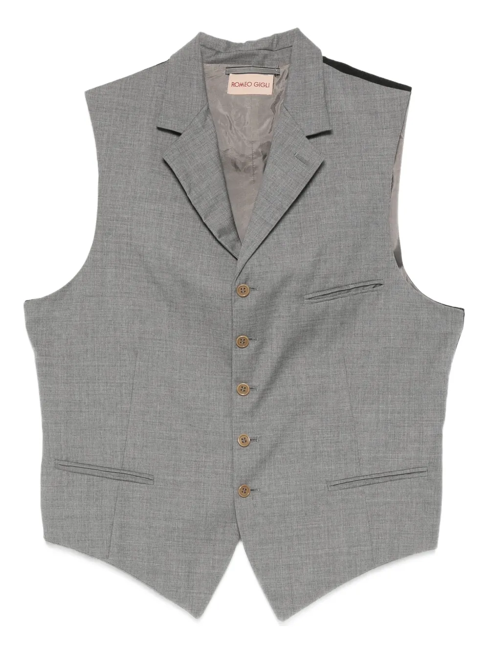 Romeo Gigli Pre-Owned 1990s buttoned vest | Grey | Image 1