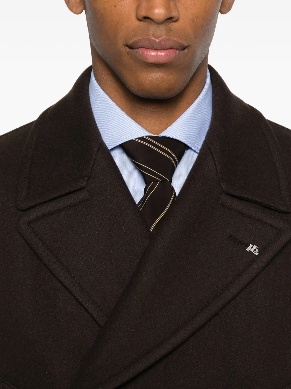 Tagliatore Sherry Double-breasted Coat In Burgundy