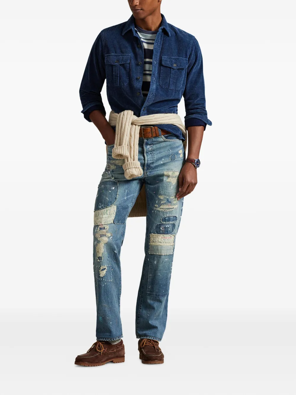 Polo Ralph Lauren Ribfluwelen overhemd Blauw