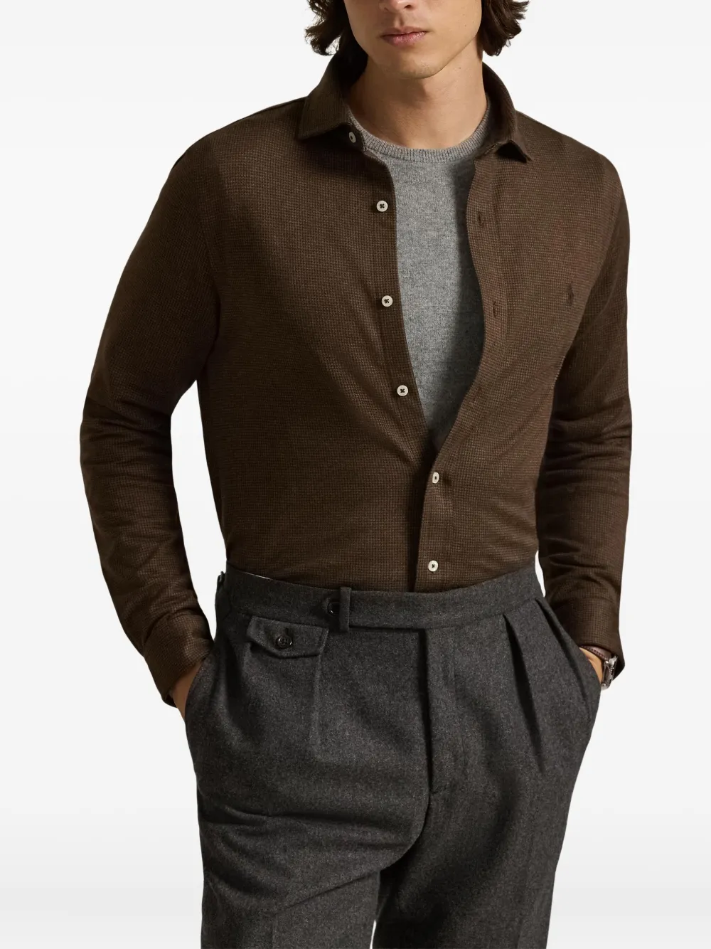 Polo Ralph Lauren Overhemd met lange mouwen Bruin