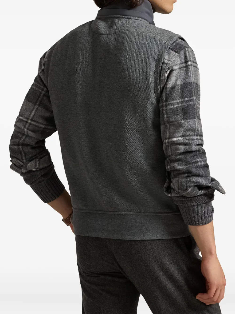 Polo Ralph Lauren Hooded Gilet In Gray