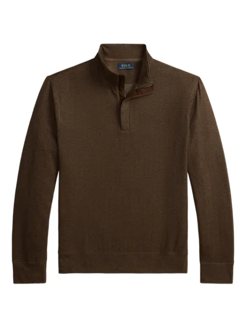 Polo Ralph Lauren herringbone half zip sweater